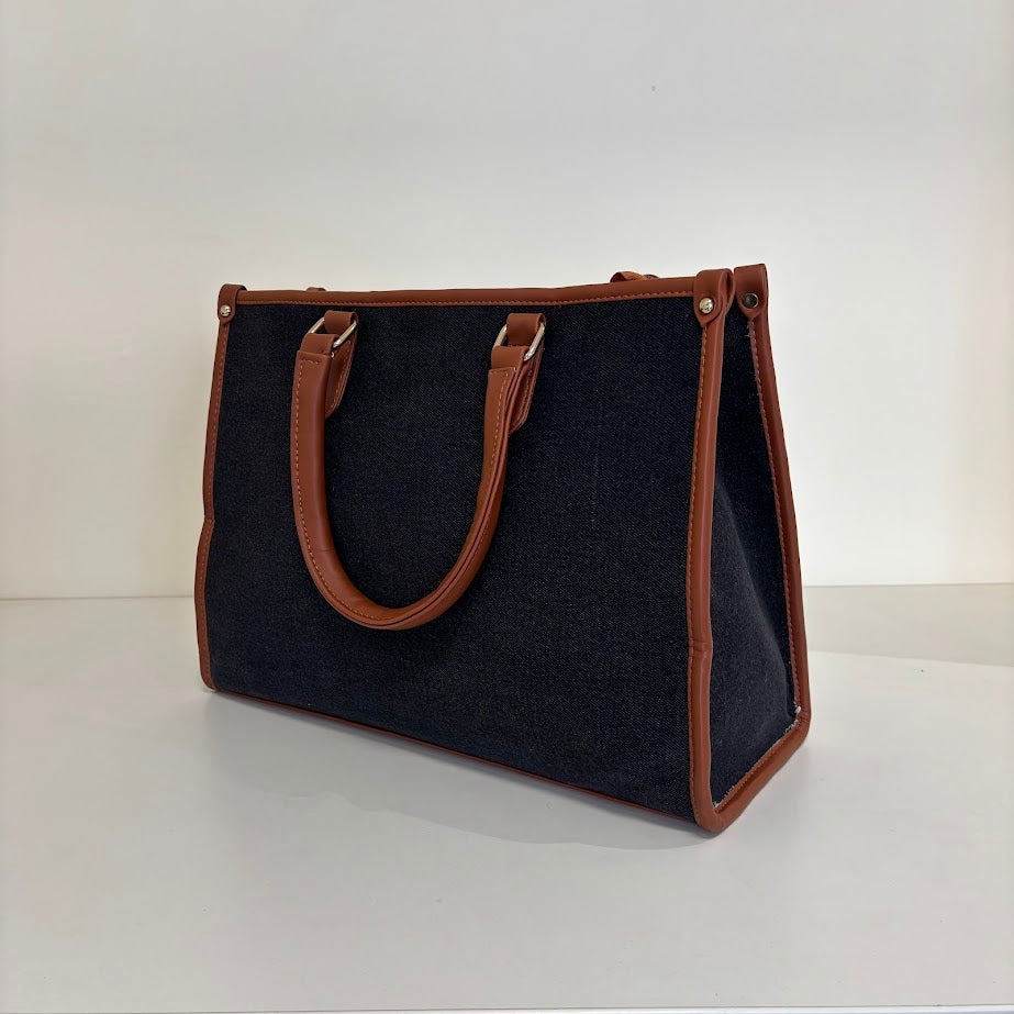 Denim office bag