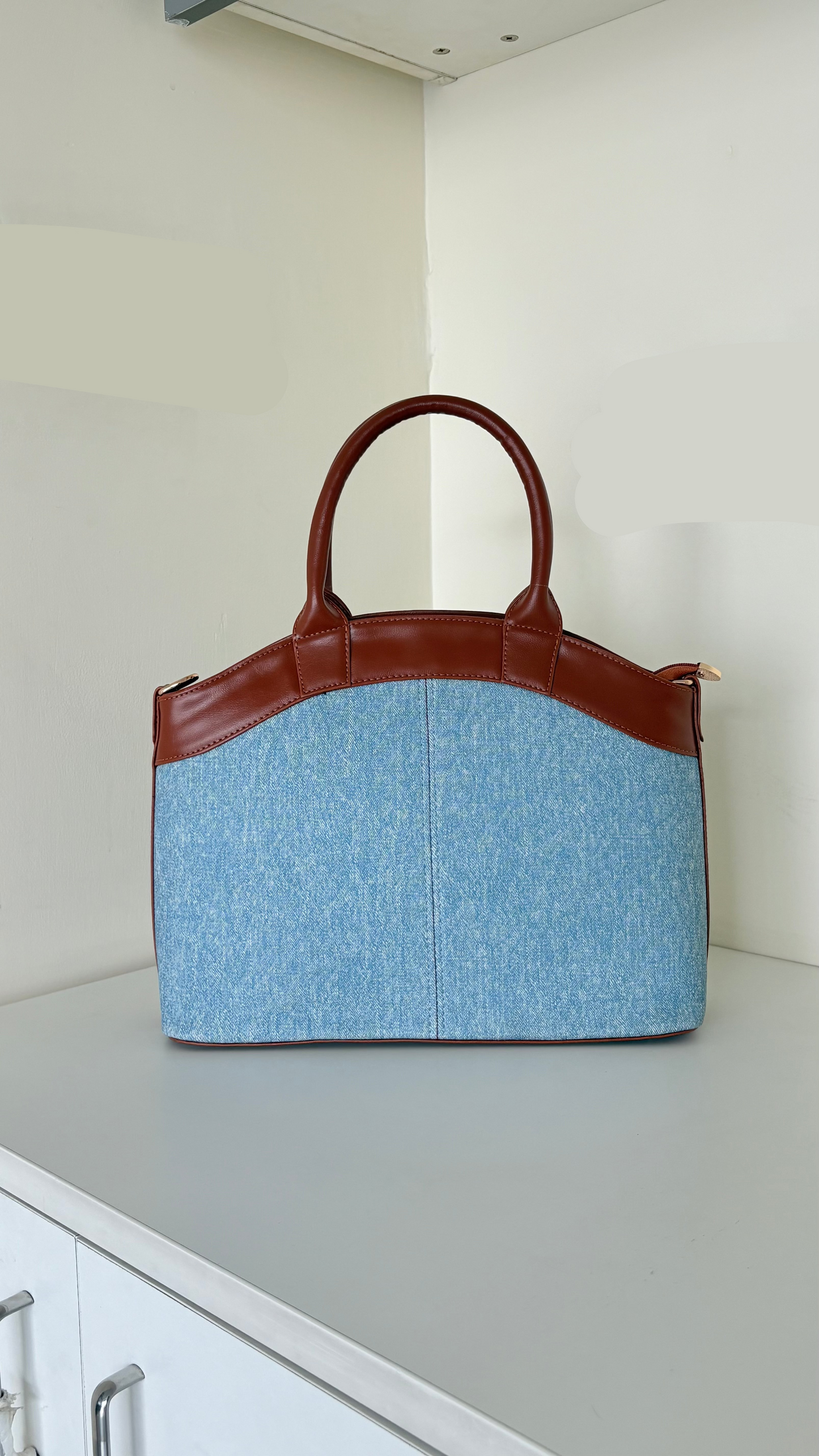 Denim Basket bag