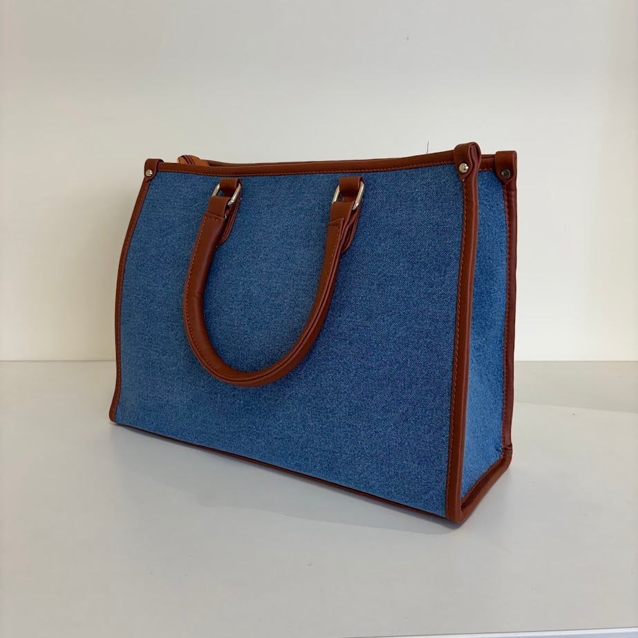 Denim office bag
