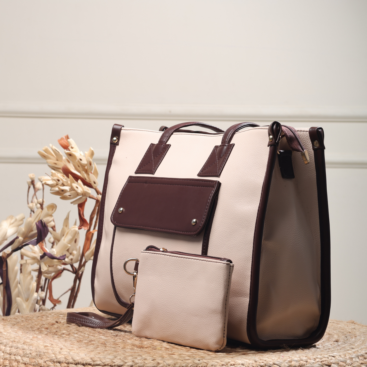 Pu Box Tote bag