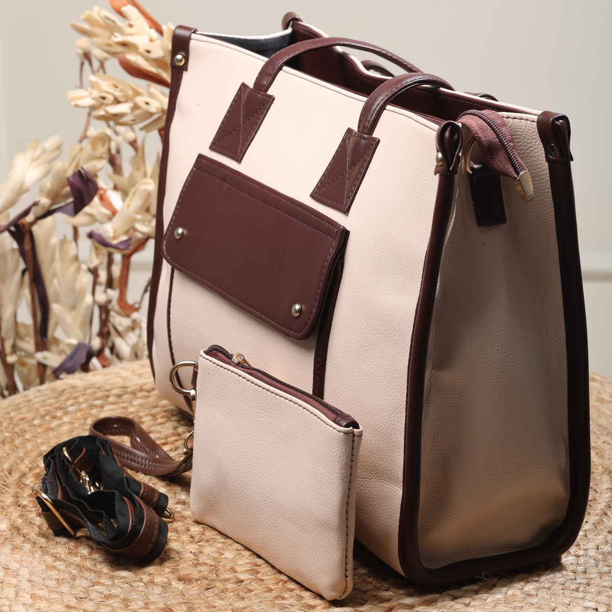 Pu Box Tote bag
