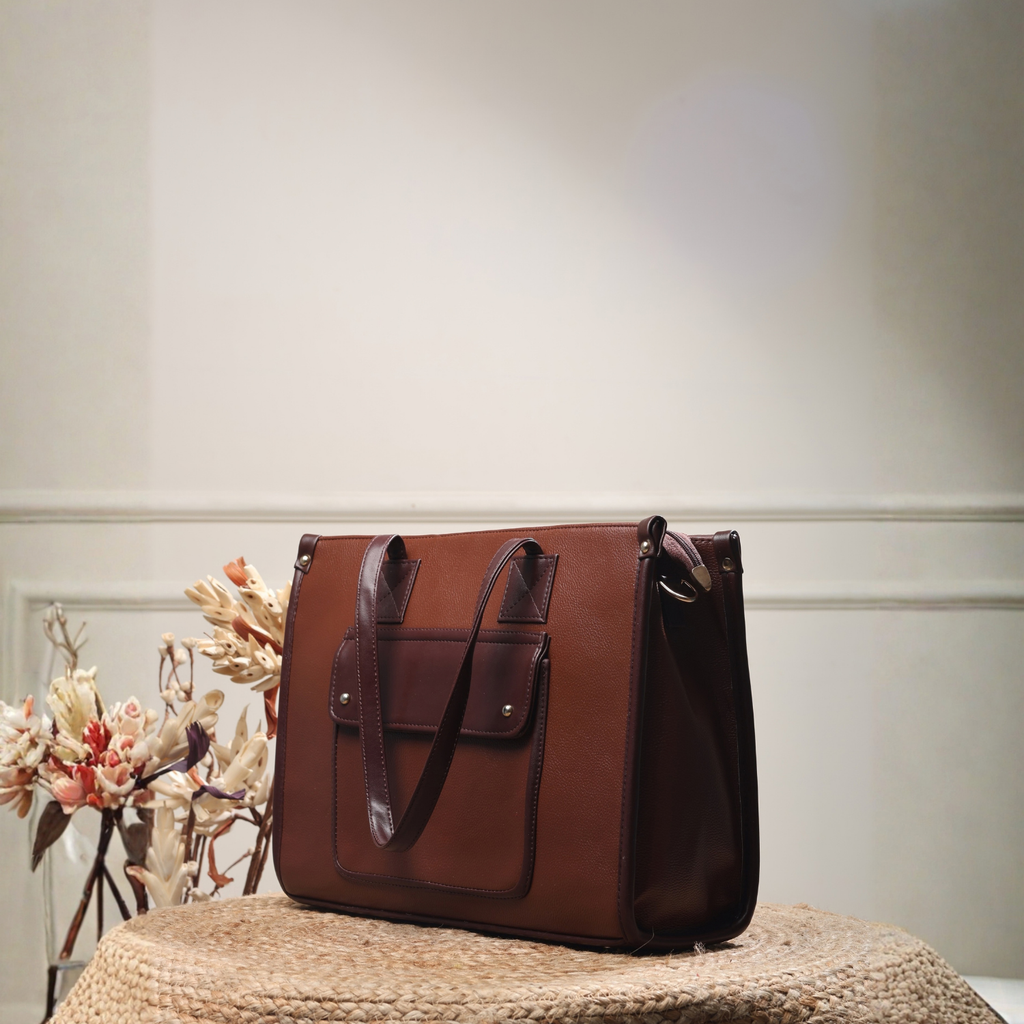 Pu Box Tote bag