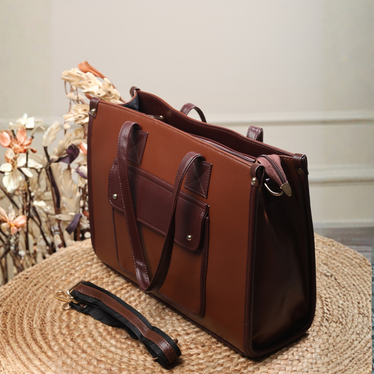 Pu Box Tote bag