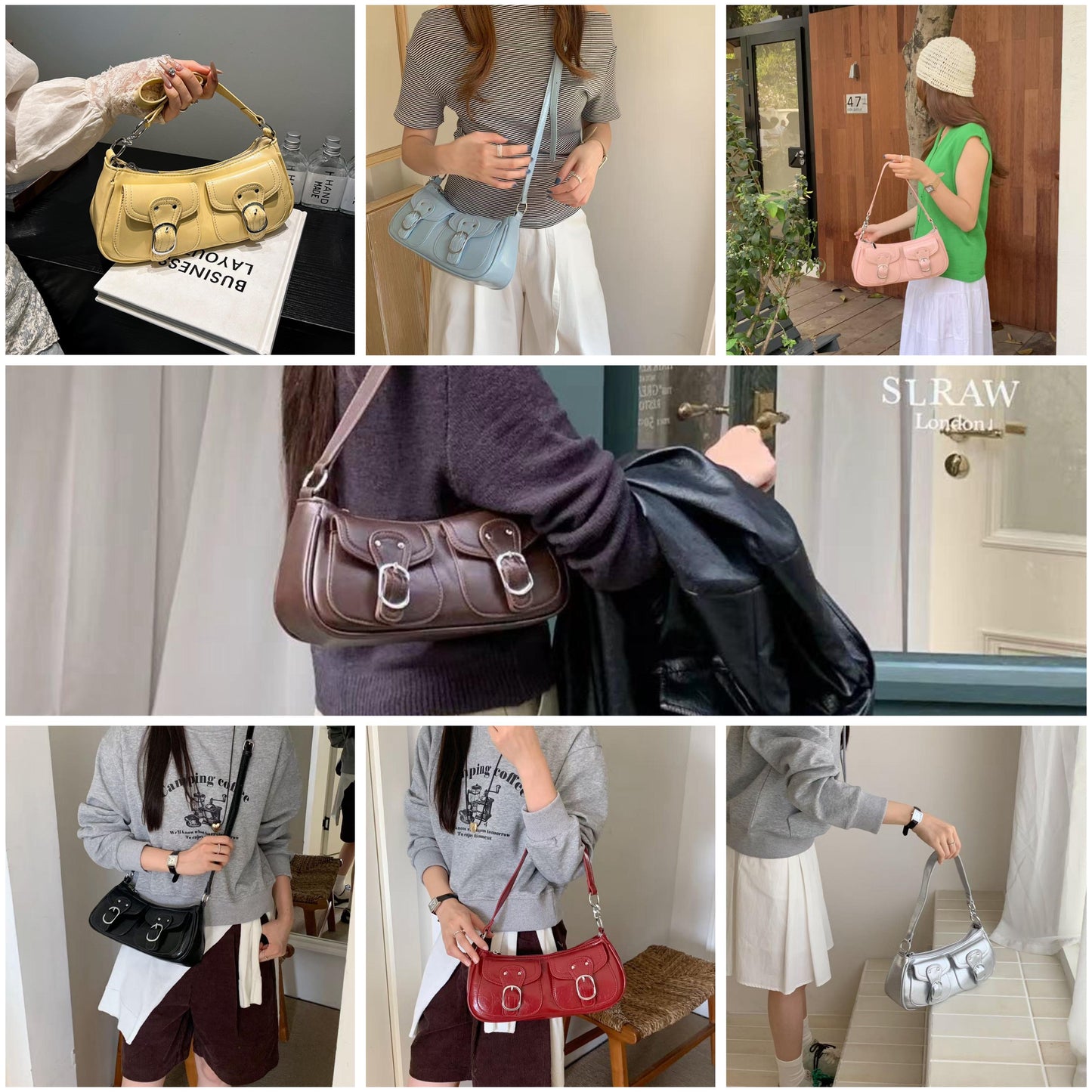 Korean DuoBuckle Shoulder Bag