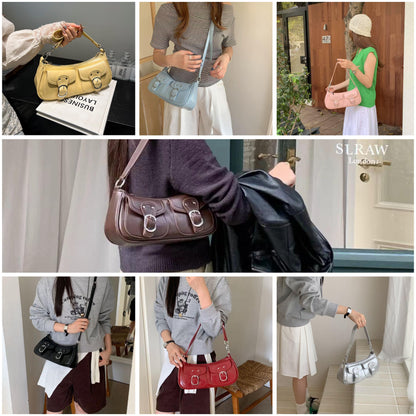 Korean DuoBuckle Shoulder Bag