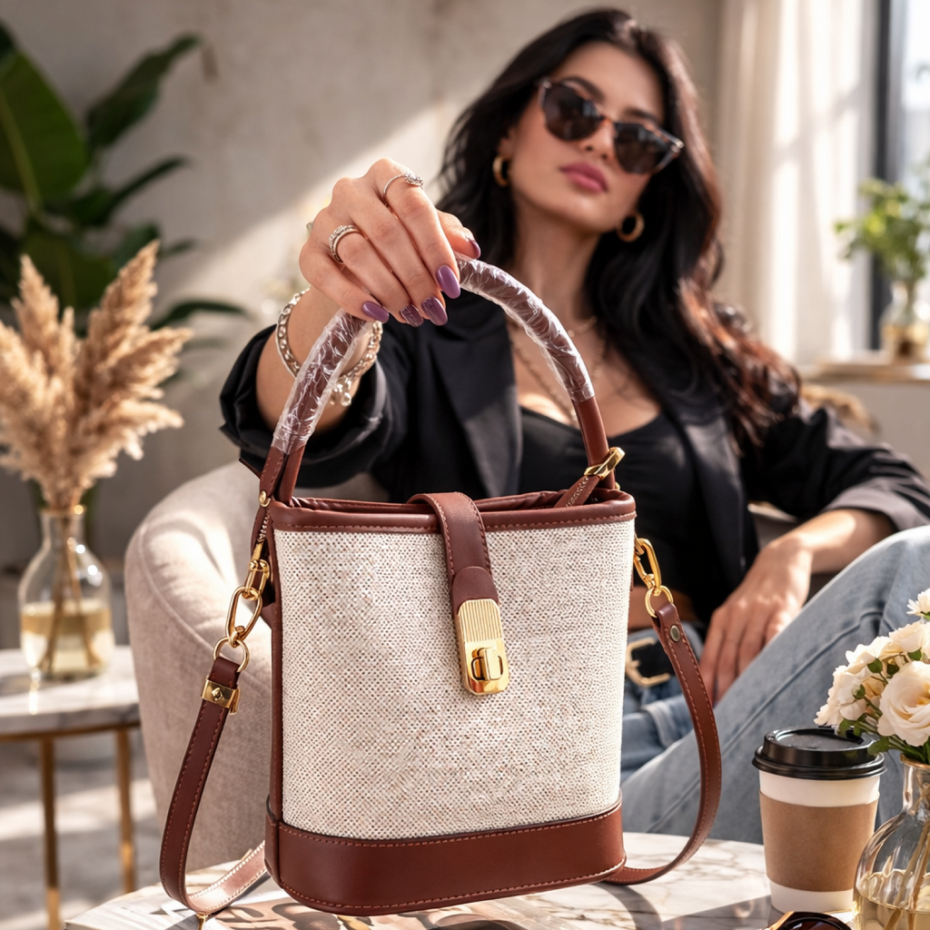 Canvas Bucket Bag