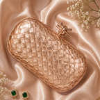 Woven box clutch