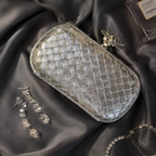 Woven box clutch