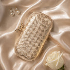 Woven box clutch