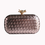 Woven box clutch