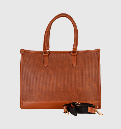 Pu Strip Tote bag