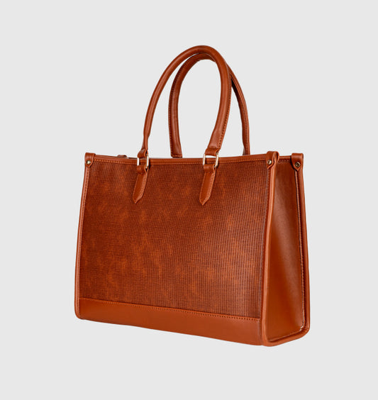 Pu Strip Tote bag