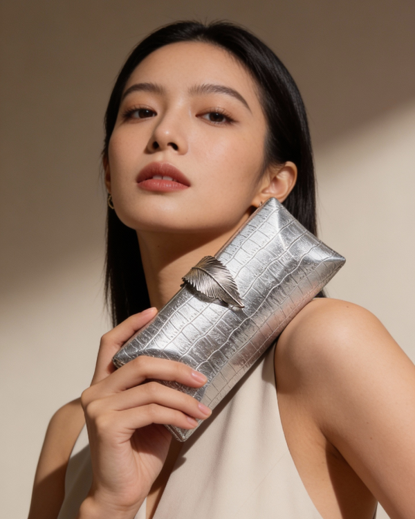 Metal Leaf Clutch