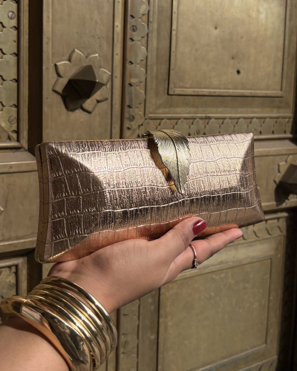 Metal Leaf Clutch