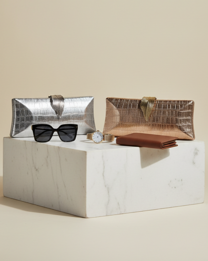 Metal Leaf Clutch