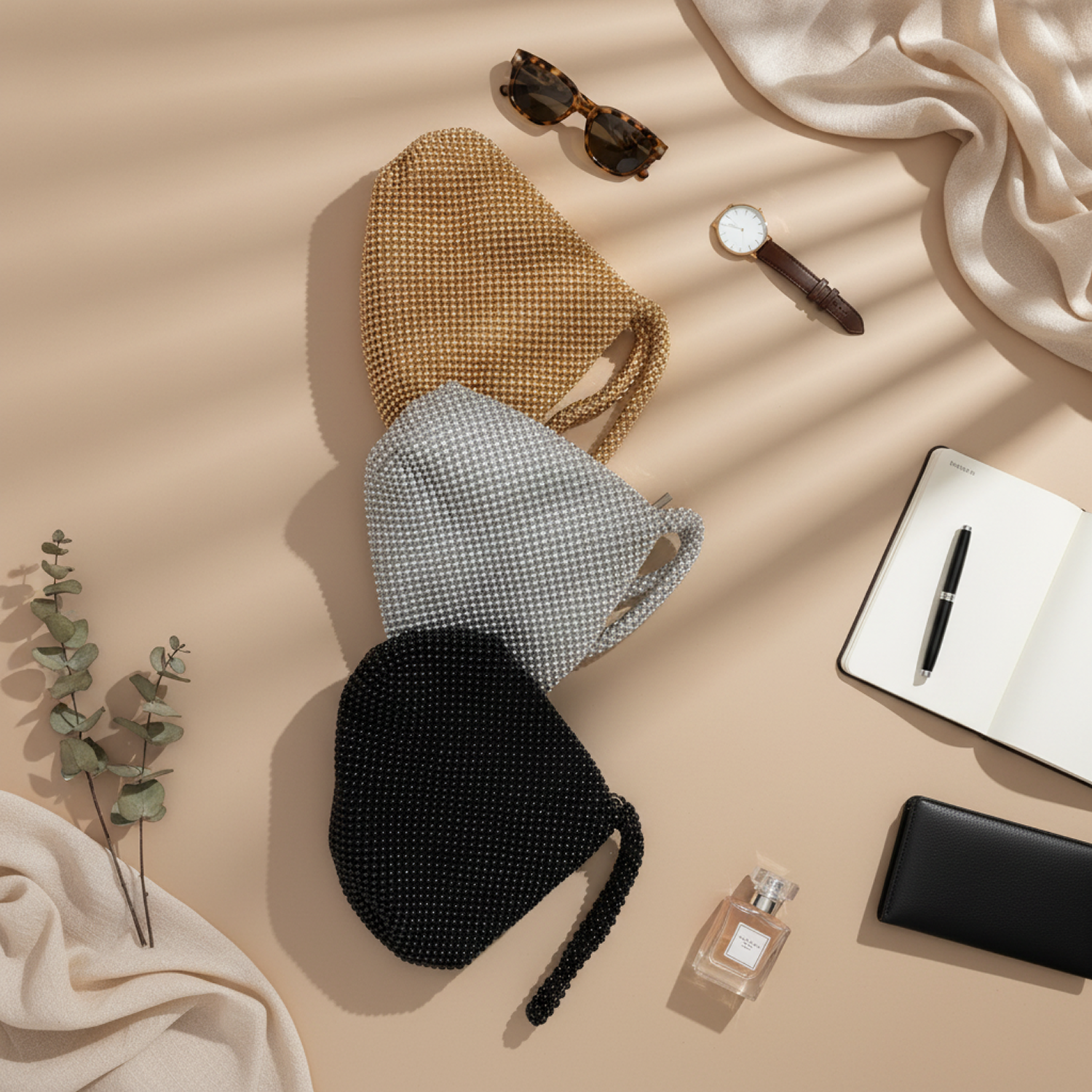 Rhinestone Wristlet Medium