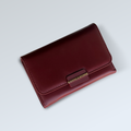 Maroon leather clutch wallet