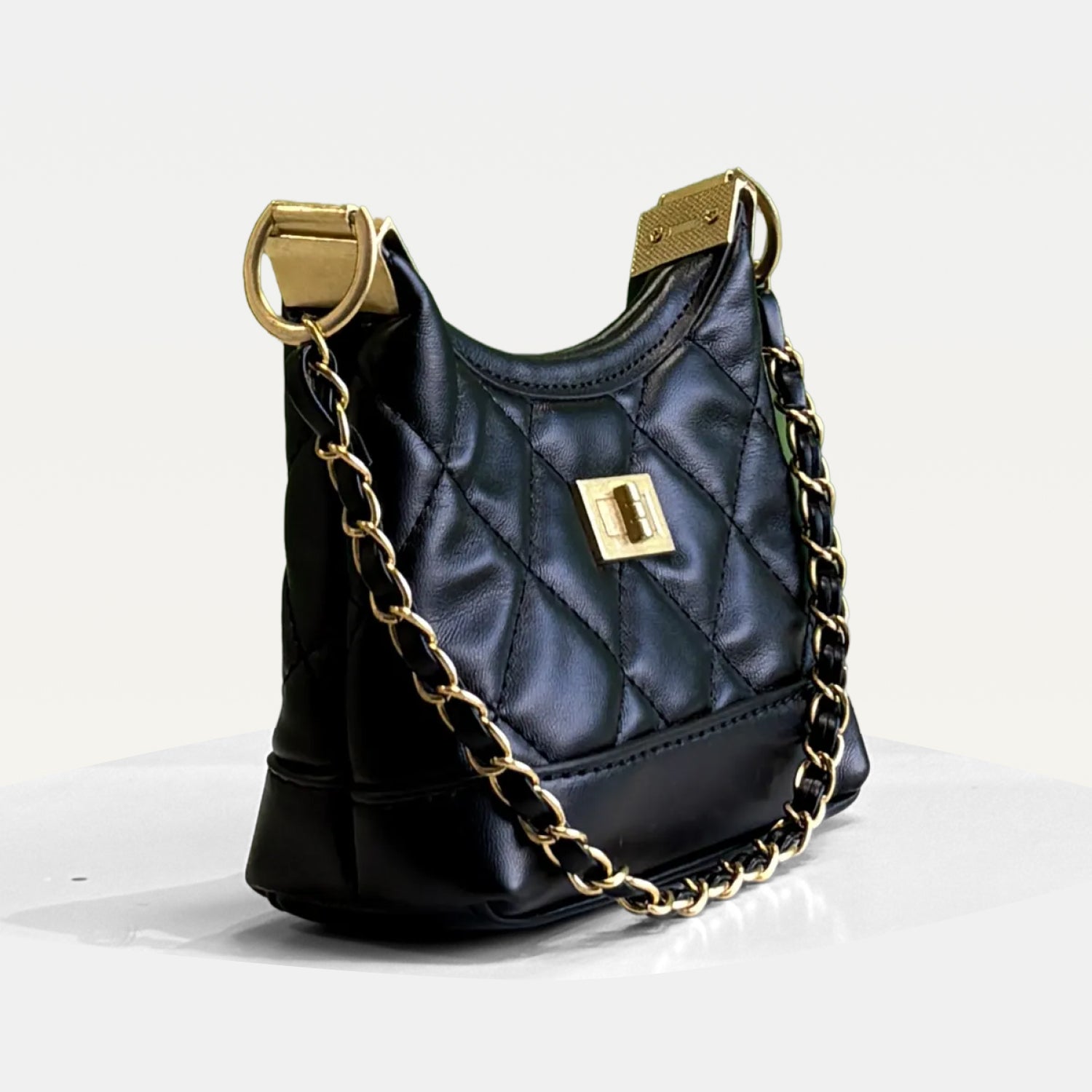 Quilted  Suede handbag
