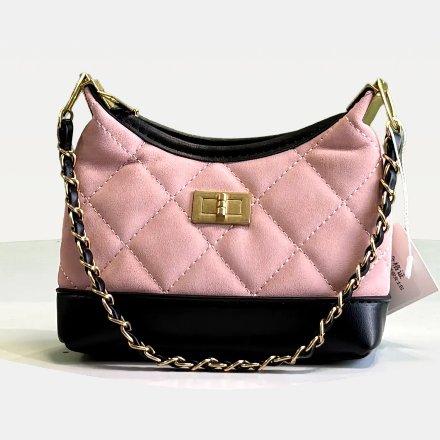 Quilted  Suede handbag
