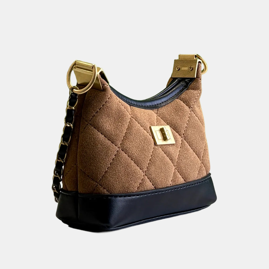 Quilted  Suede handbag