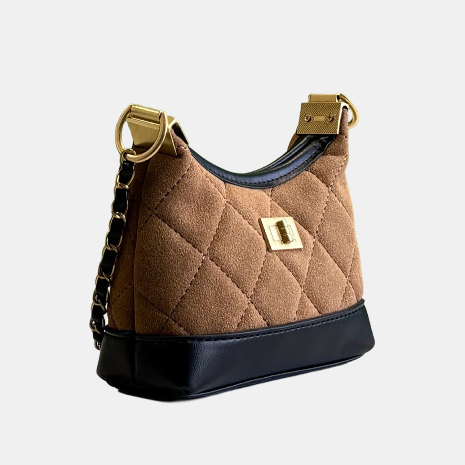 Quilted  Suede handbag