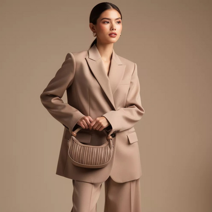 Crescent Pleated Bag