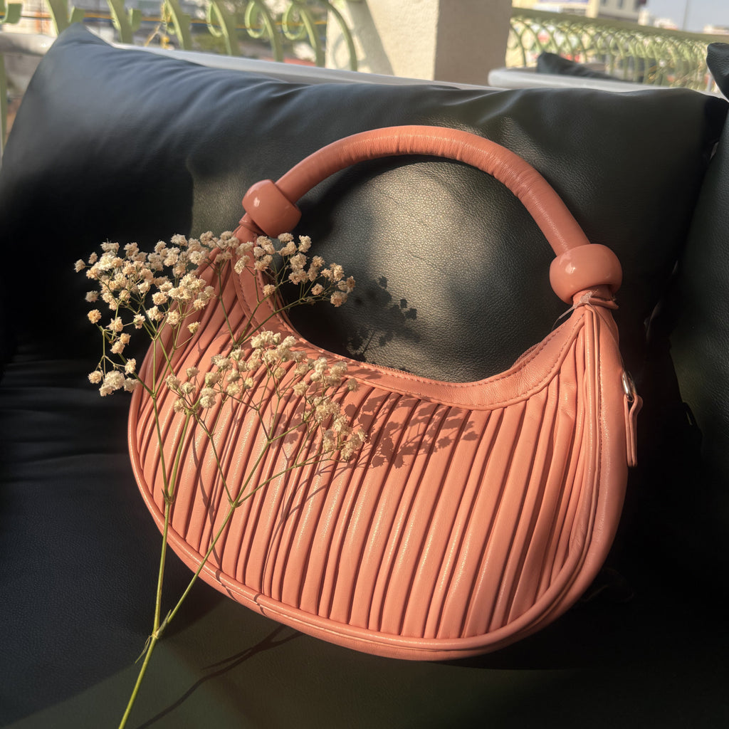 Crescent Pleated Bag