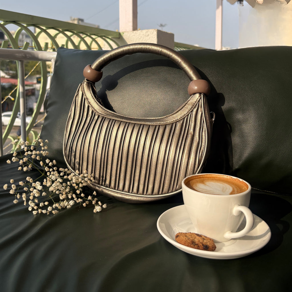 Crescent Pleated Bag
