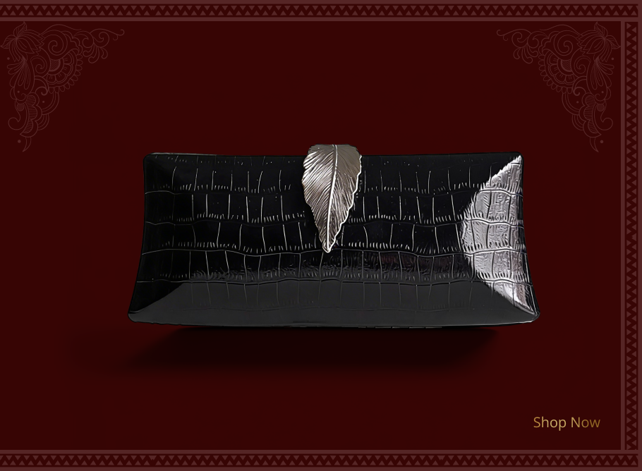 Metal Leaf Clutch
