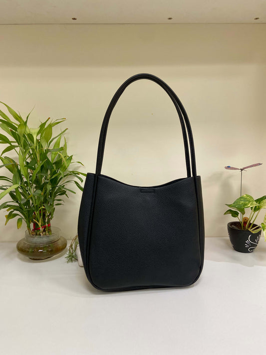 Faux Leather Mini Bucket Tote Bag