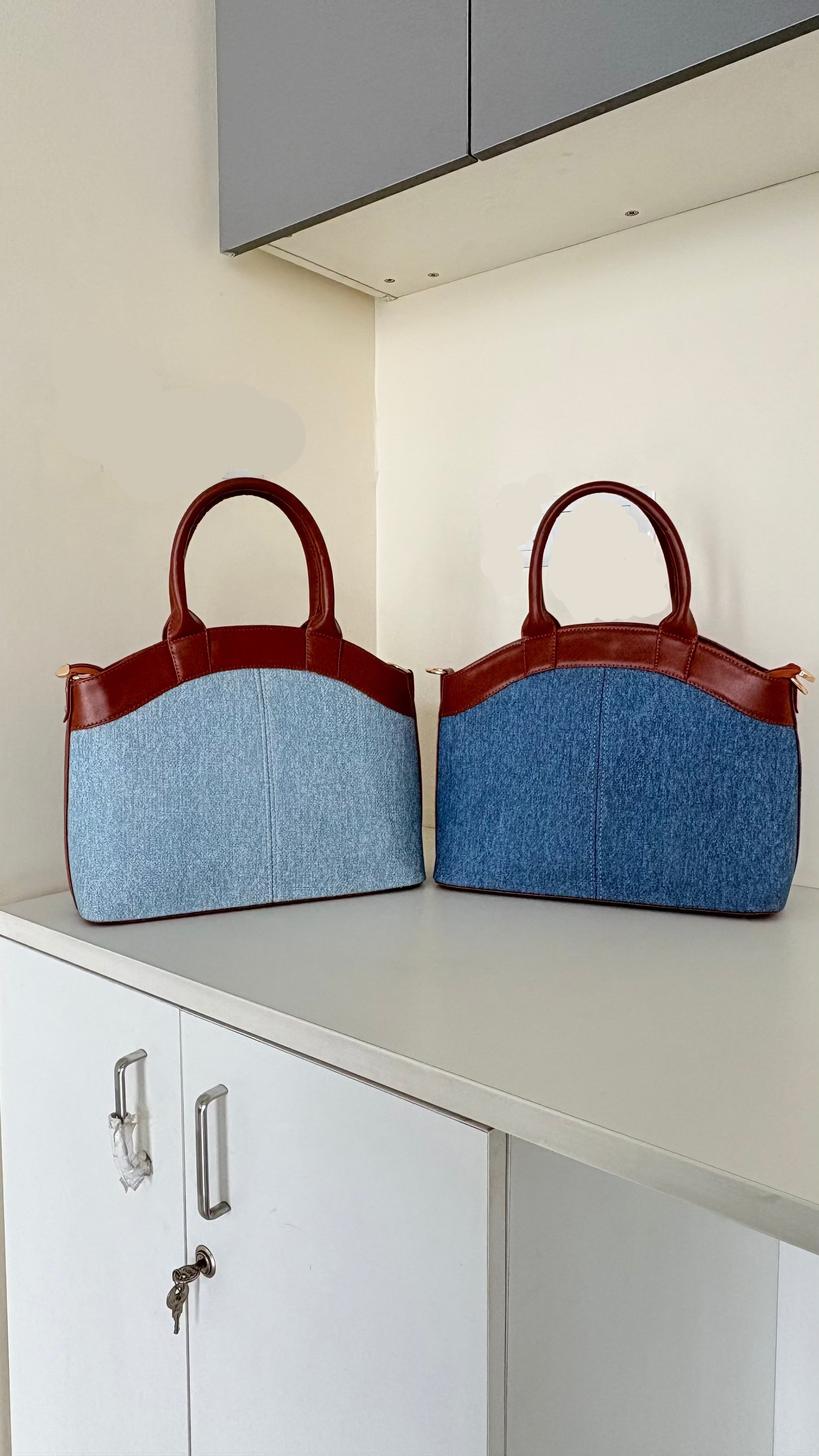 Denim Basket bag