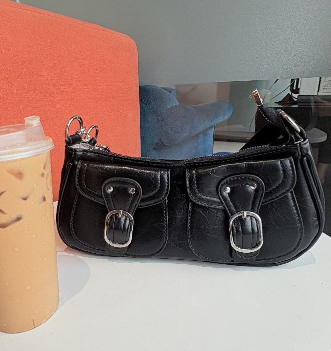 Korean DuoBuckle Shoulder Bag