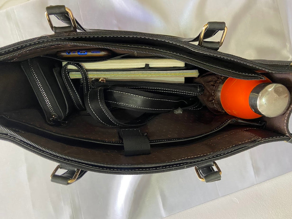 Canvas Office Tote Bag With Pouch