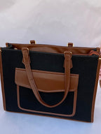 Canvas Office Tote Bag With Pouch