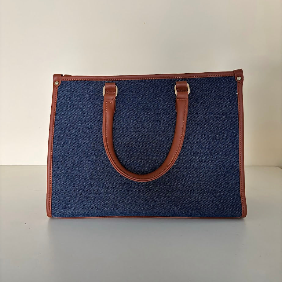 Denim office bag