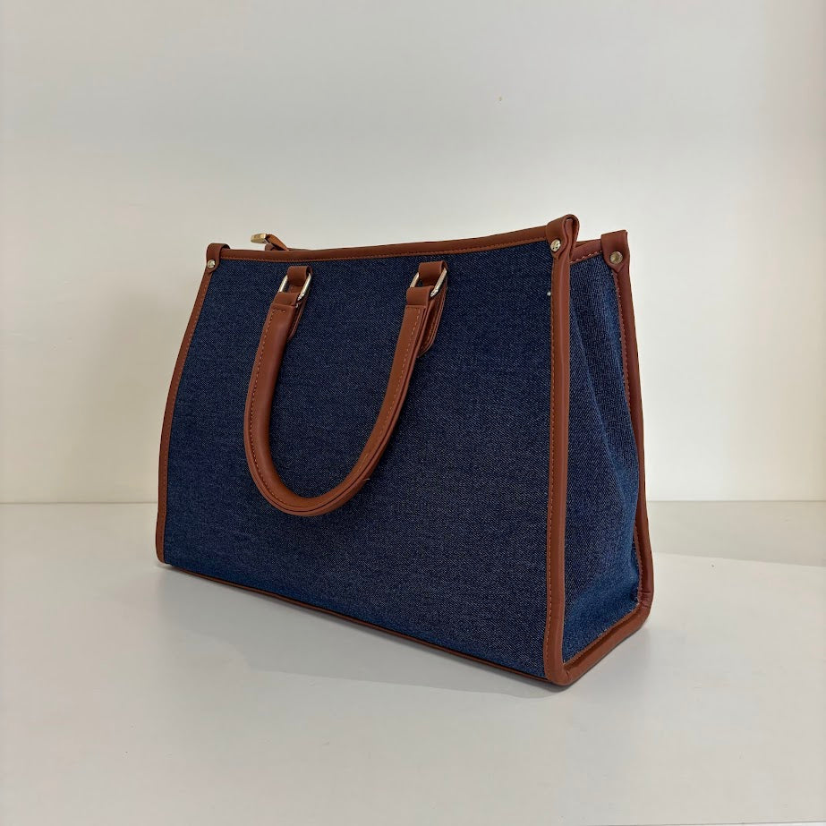 Denim office bag